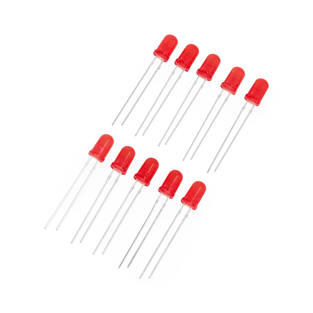 Dioda LED 5mm czerwona - 10szt. - justPi